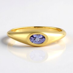 Anello in argento con Tanzanite