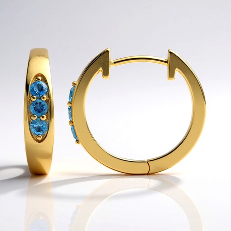 Orecchini in oro con Haüyne