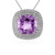 Zilveren halsketting met een lavendel amethist