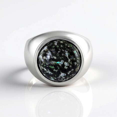 Anello in argento con Opale Leopardo