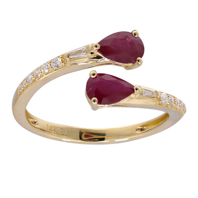 14K AAA Mozambique Ruby Gold Ring (CIRARI)