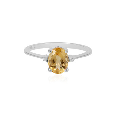 Anello in argento con Citrino
