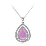 Lilac Quartz Silver Necklace