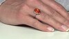 Zilveren ring met een oranje topaas
