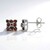 Orecchini in placcati in platino con Diamante Fancy