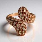 Anello in oro con Diamante Rose de France SI1 di Argyle (Annette)
