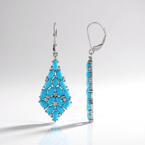 Orecchini in argento con Turchese Sleeping Beauty (Faszination Türkis)