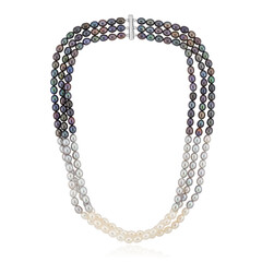 Süßwasserzuchtperlen-Silberhalskette