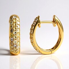Orecchini in oro con Diamante Fancy SI2