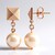 Orecchini in argento con Perla Ming color Pesca (TPC)