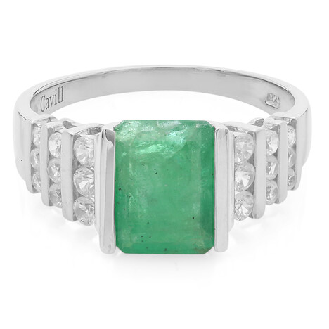 Bahia Emerald Silver Ring