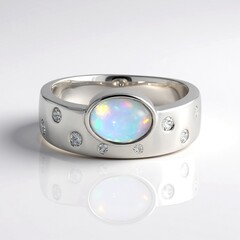 Anillo en plata con Ópalo Welo AAA (de Melo Essence)
