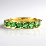 Anello in argento con Apatite Verde