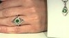 Bague en argent et Diopside de Russie
