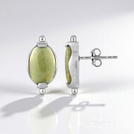 Boucles d'oreilles en argent et Bois fossilisé (Bali Barong)