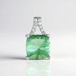 Pendentif en argent et Fluorite verte