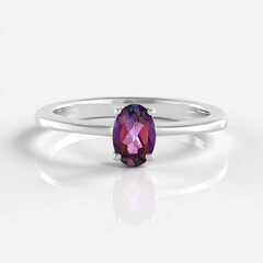 Anello in argento con Topazio Mistico Porpora
