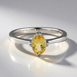 Anello in argento con Berillo Giallo