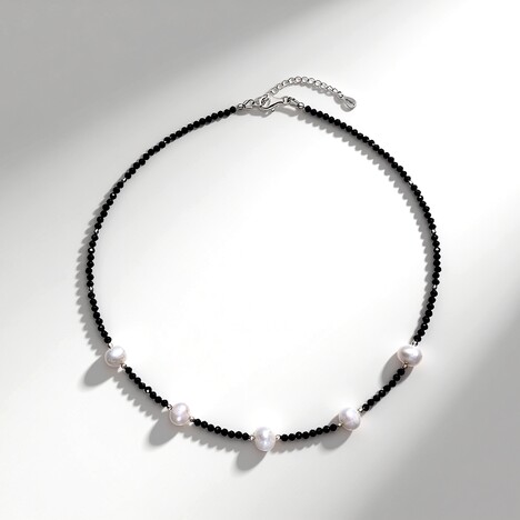 Collana in argento con Perla d'Acqua Dolce Bianca