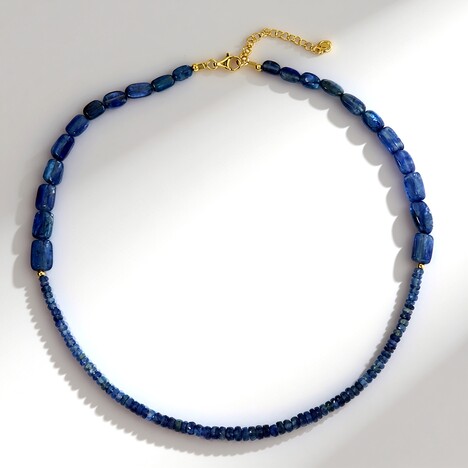 Collana in argento con Cianite del Nepal