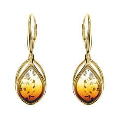 Boucles d'oreilles en argent et Ambre baltique