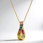 Collana in oro con Zaffiro Fancy (CIRARI)