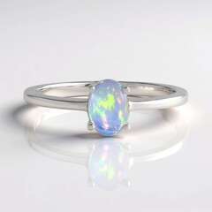 Anello in argento con Opale di Welo