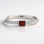 Anello in argento con Rubino Tanzania (de Melo Essence)