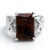 Anello in argento con Ossidiana Mogano