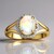 Anello in oro con Opale Bianco Brasiliano