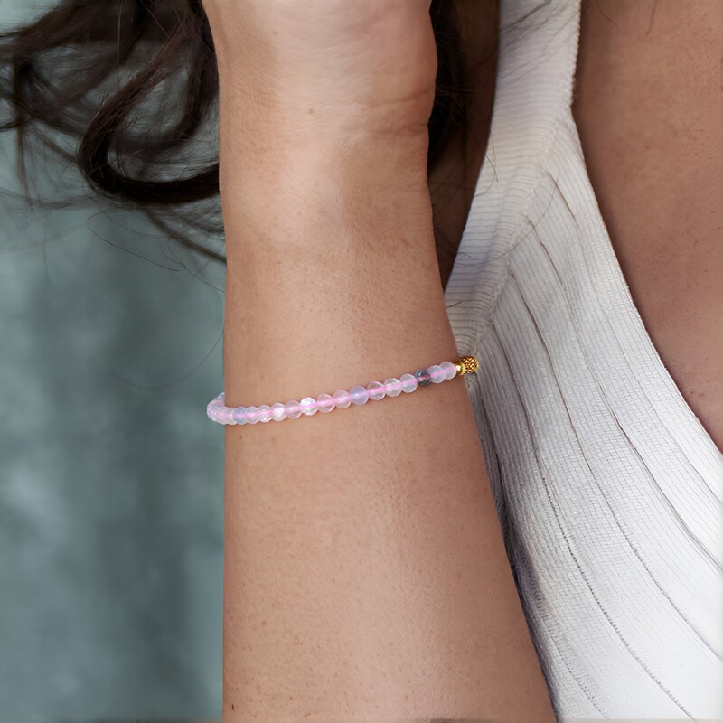Brazilian Morganite Silver Bracelet