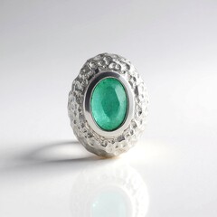 Ciondolo in argento con Smeraldo Colombiano