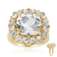Bague en argent et Topaze blanche