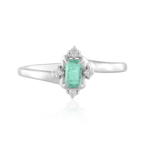 Anello in argento con Smeraldo Russo