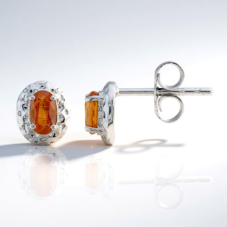 Orecchini in argento con Cianite Arancione