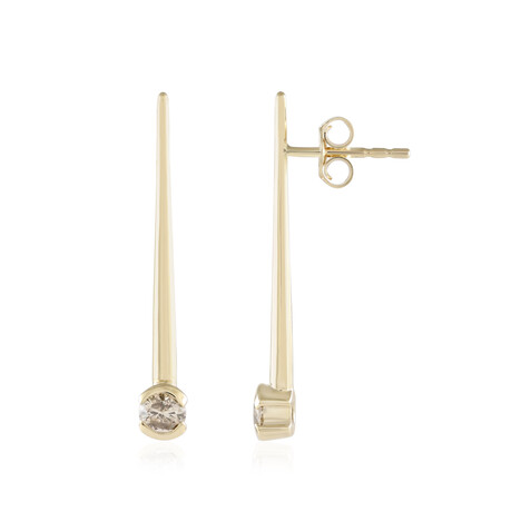 Orecchini in oro con Diamante Champagne I2 (de Melo Gold)