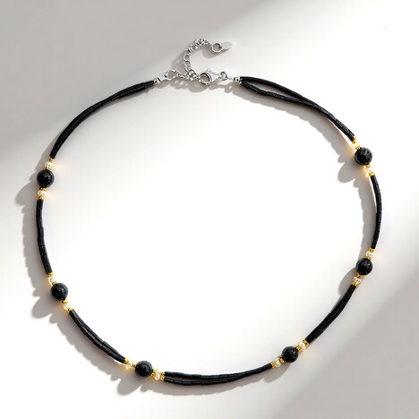 Collana in argento con Ematite Nera