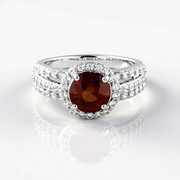 Anello in argento con Zircone Rosa