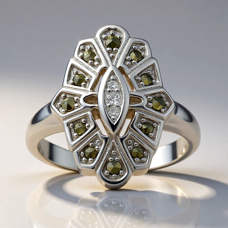 Anello in argento con Diamante I2 (J) (Annette classic)