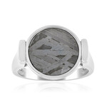 Anello in argento con Meteoriti di Aletai