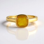 Anello in argento con Zaffiro Giallo del Madagascar