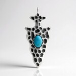 Ciondolo in argento con Turchese Kingman Mohave Blu (Jones Lee)
