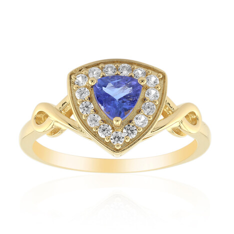 Zilveren ring met een tanzaniet