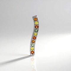 Ciondolo in argento con Zaffiro Fancy