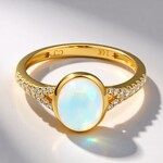 Anello in oro con Opale di Welo AAA (CIRARI)