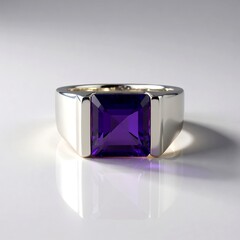 Anello in argento con Ametista Siberiana