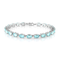 Bracelet en argent et Apatite bleue
