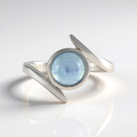 Anello in argento con Acquamarina Ofiki