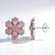 Orecchini in argento con Quarzo rosa pastello