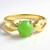 Anello placcato in oro con Crisoprasio Imperiale